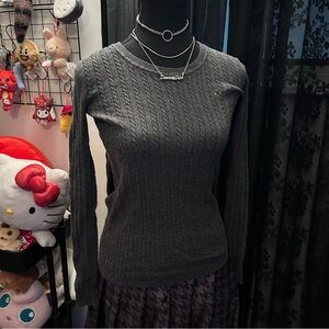 Slim Cable Knit Sweater
